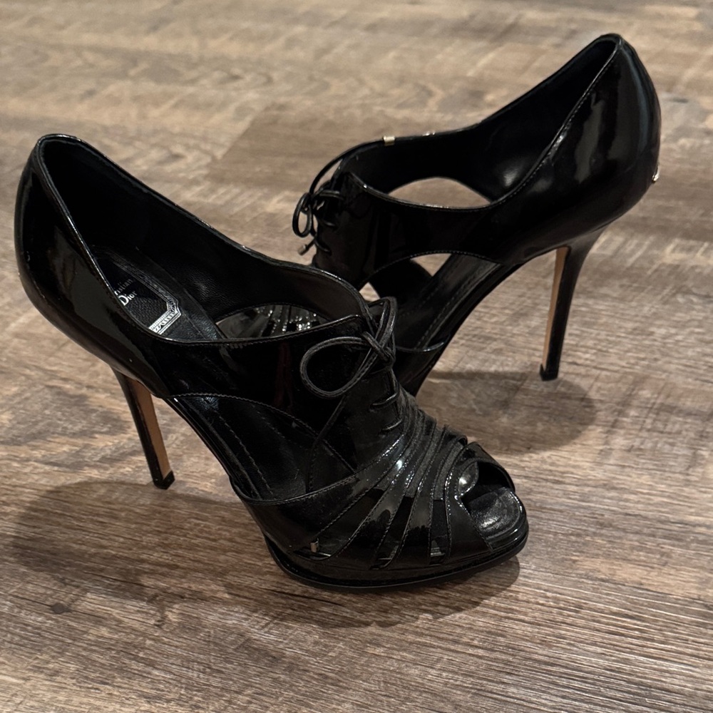 Dior Black Patent Leather Heels